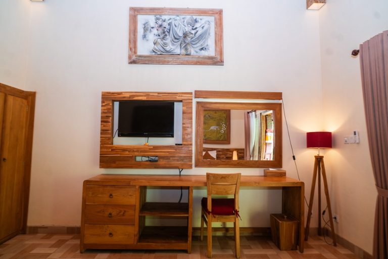 dressing table with painting